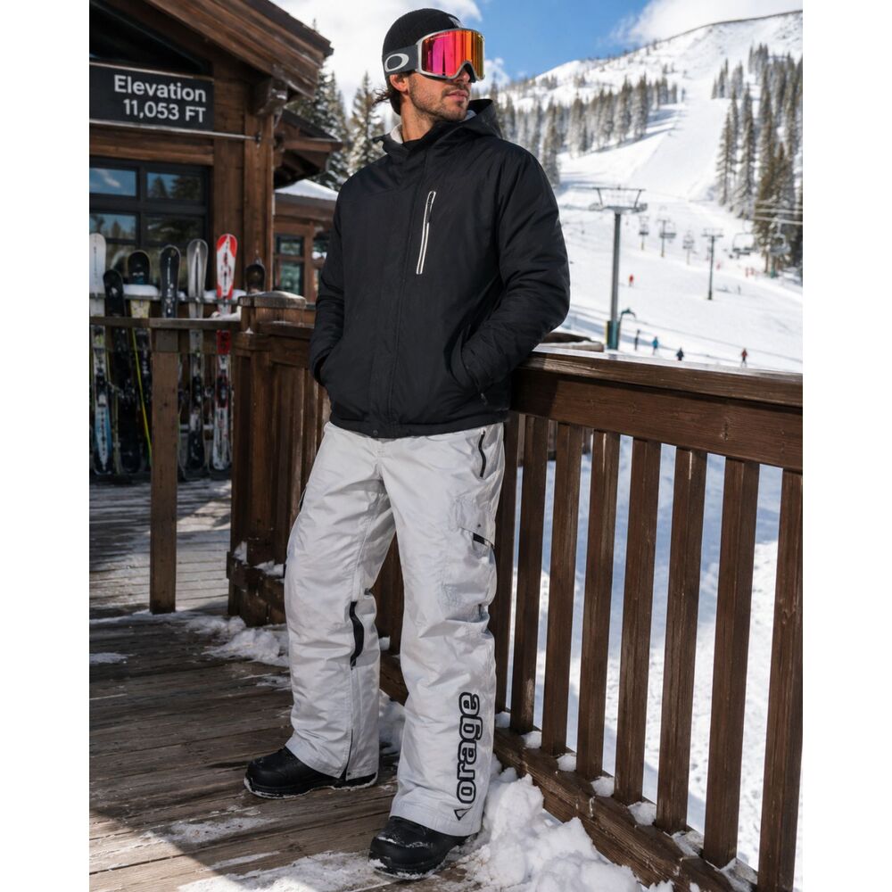 Orage Ski Snowboard Pants Gray Insulated Waterproof Cargo Vent Snow Adult M